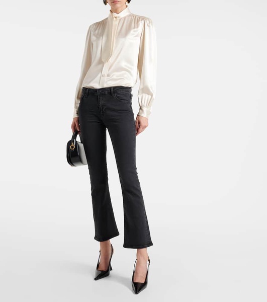 Jodi Crop high-rise flared jeans