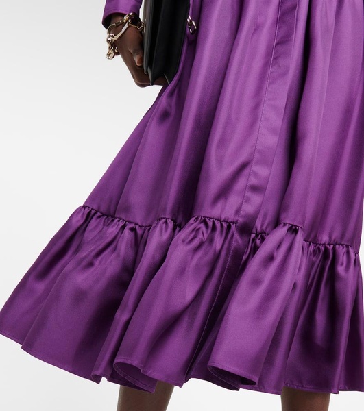 Yard silk satin shirt dress