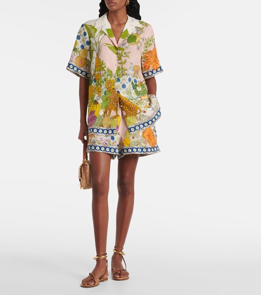 Hazel printed high-rise shorts
