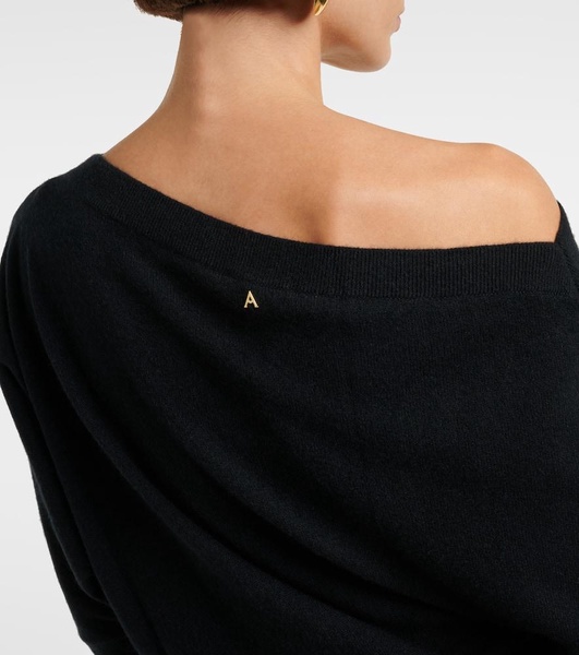 Kasos off-shoulder cashmere gown