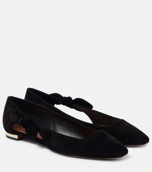 Very Bow Tie suede ballet flats