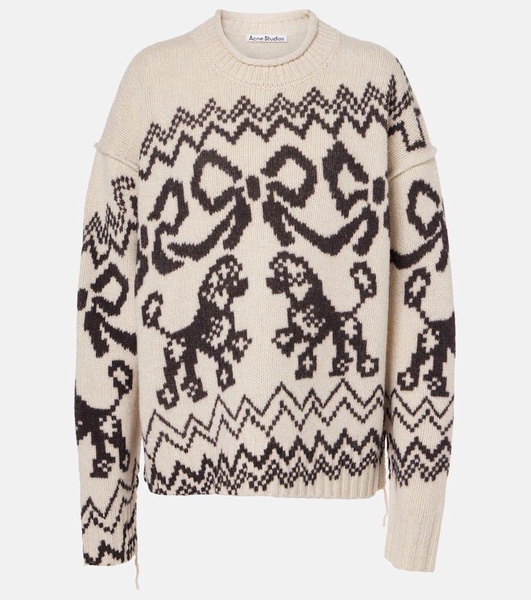Wool-blend jacquard sweater