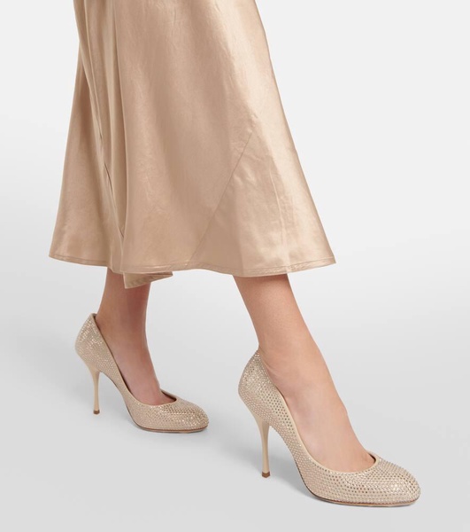 Marylin crystal-embellished pumps