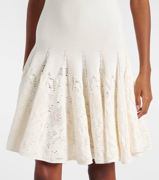 Skater cotton lace minidress