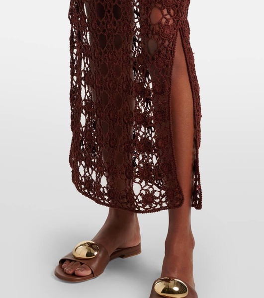 Bella crochet cotton maxi skirt
