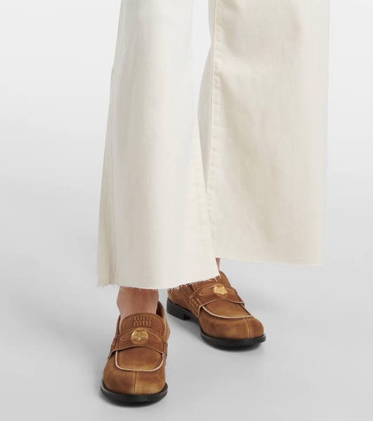 Saige high-rise wide-leg jeans