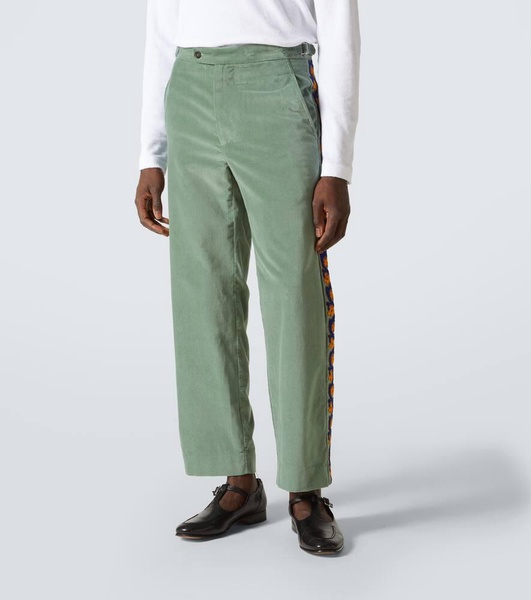 Oberon cotton velvet straight pants