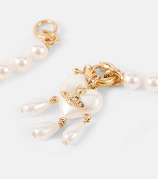 Sheryl faux pearl gold-plated necklace