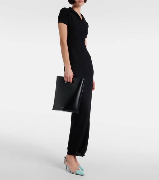 Le Cœur patent leather and PU slingback pumps