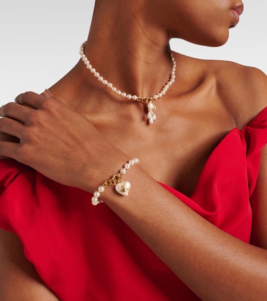 Sheryl faux pearl gold-plated bracelet