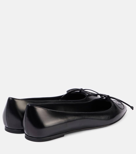 Leather ballet flats