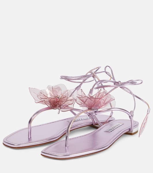 Zsa Zsa metallic leather sandals