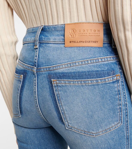 Logo mid-rise flared jeans