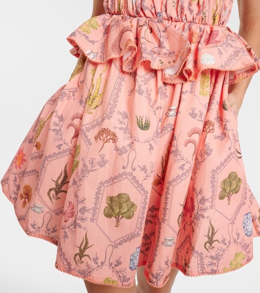 Salvador Encaje poplin minidress
