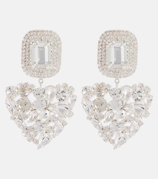 Crystal-embellished drop earrings