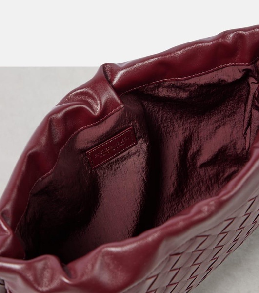 Intrecciato leather pouch