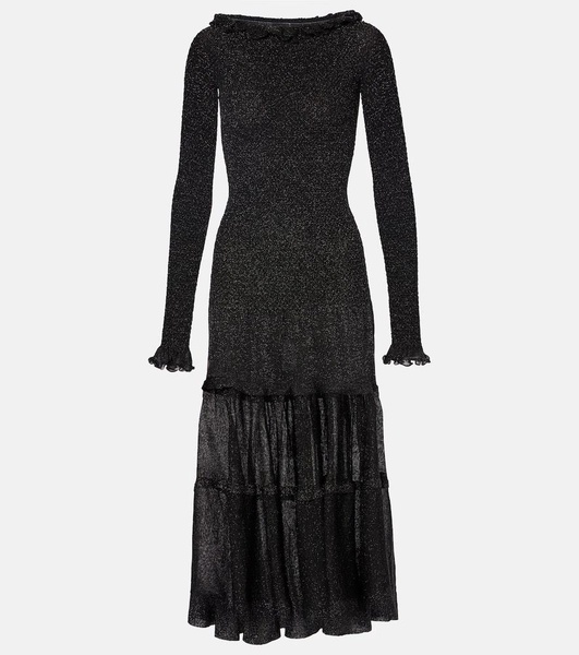 Polly off-shoulder jersey maxi dress
