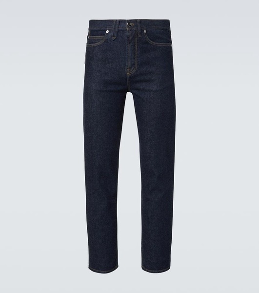 Mid-rise straight jeans