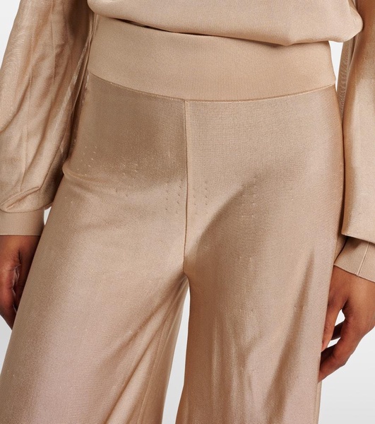 Knitted wide-leg pants