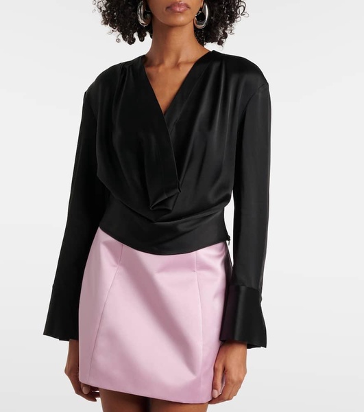 Envers draped satin top