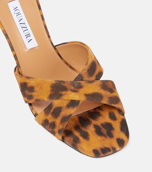 Divine 50 leopard-print suede mules