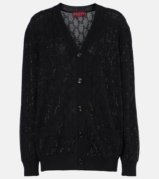 GG Crystal wool cardigan