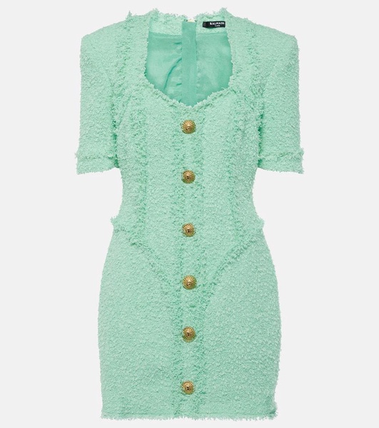Embellished tweed minidress