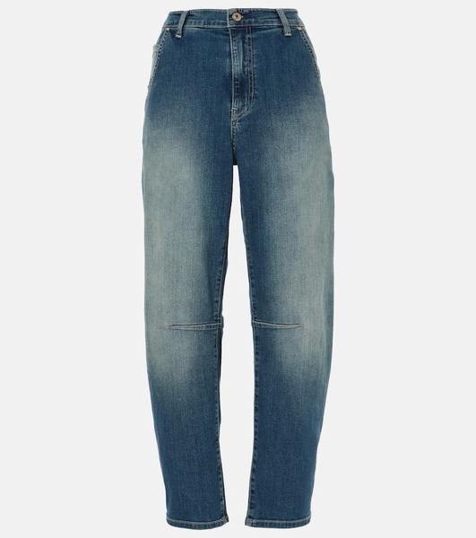 High-rise barrel-leg jeans