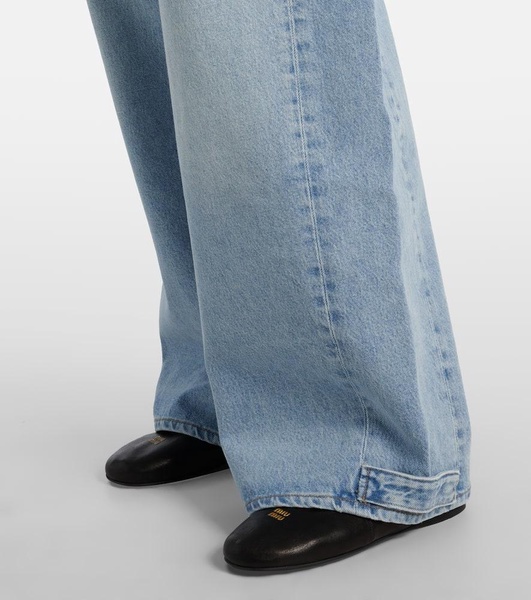 Darsha mid-rise barrel-leg jeans