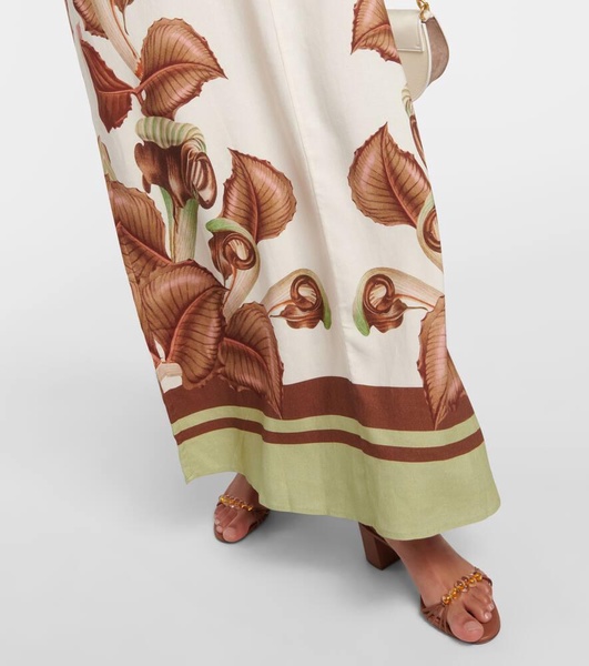 Arisaema printed maxi dress