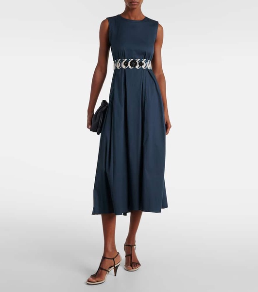 Preston cotton-blend poplin midi dress