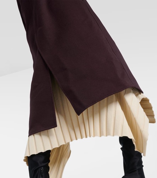 Double-breasted wool coat