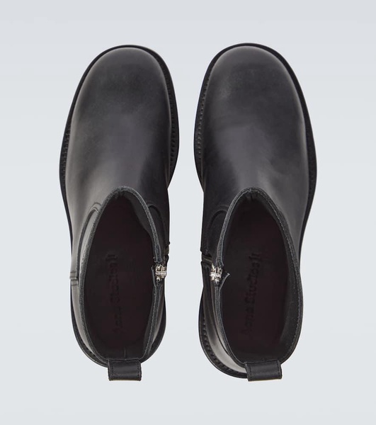 Leather ankle boots