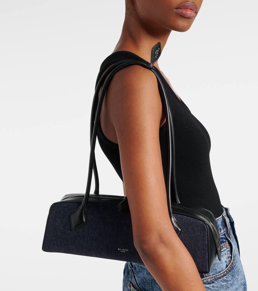 Le Teckel Medium denim shoulder bag