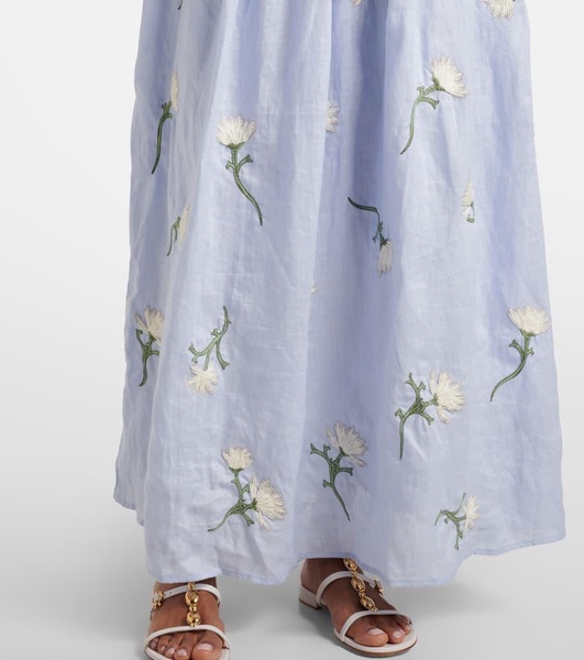Viviane floral linen maxi dress