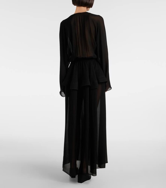 Peplum midi dress