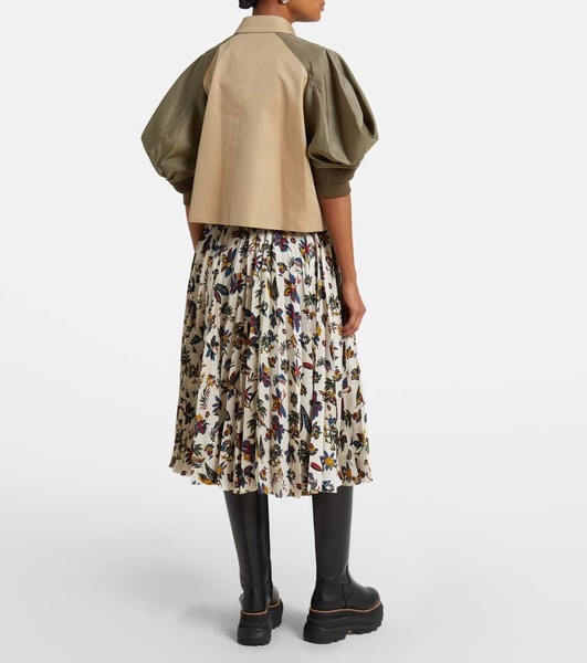 Paneled cotton-blend jacket