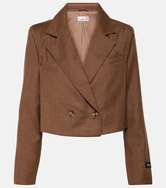 x EmRata Berlin cropped wool blazer