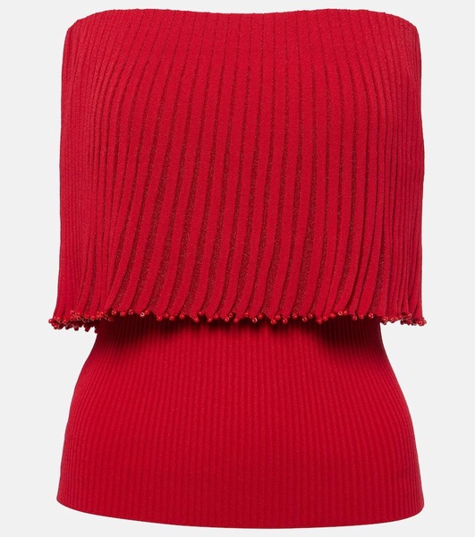 Pascale ribbed-knit jersey top