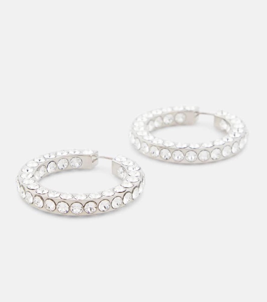 Jahleel large crystal-embellished hoop earrings