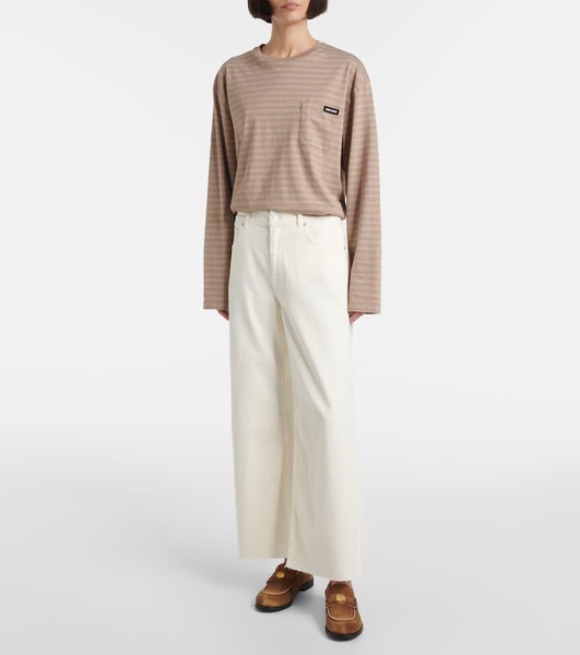 Saige high-rise wide-leg jeans