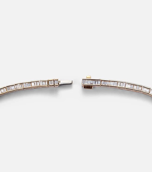 Saturn 18kt gold choker with diamonds