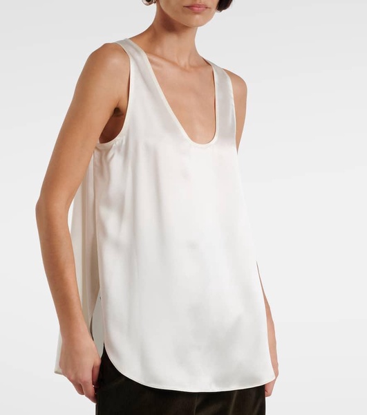 Filly silk satin tank top