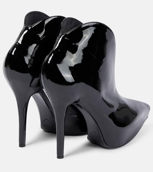 Booties Slick patent leather ankle boots