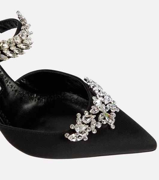 Lurum 90 embellished satin mules