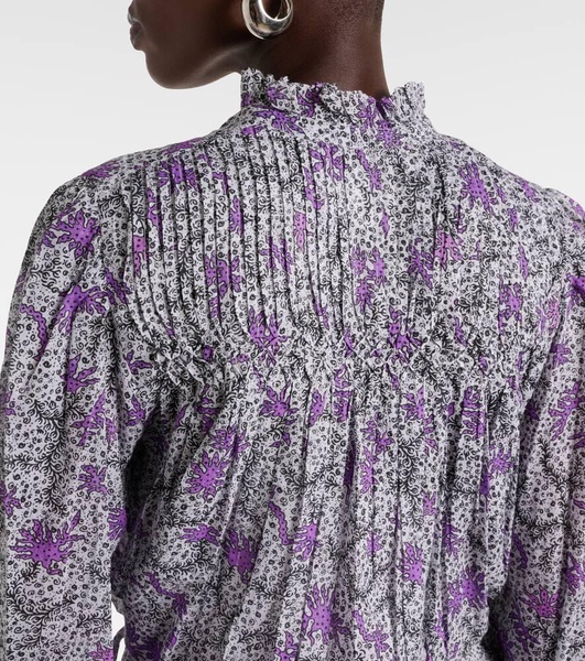 Dalida printed cotton voile midi dress