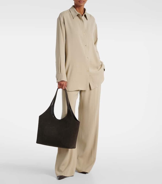 Cabas suede tote bag