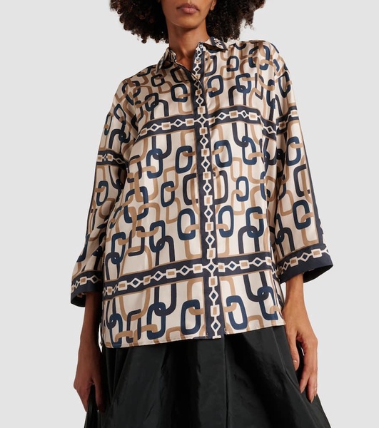 Adria printed silk shirt