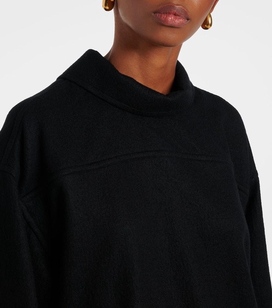 Convertible wool midi dress