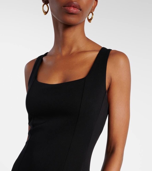Platani pleated cotton-blend midi dress